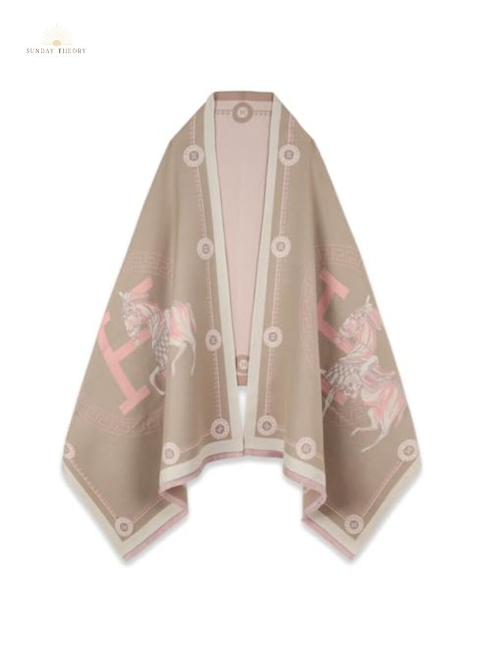Womens Pashmina Shawl Wrap Silky Reversible Poncho Cape